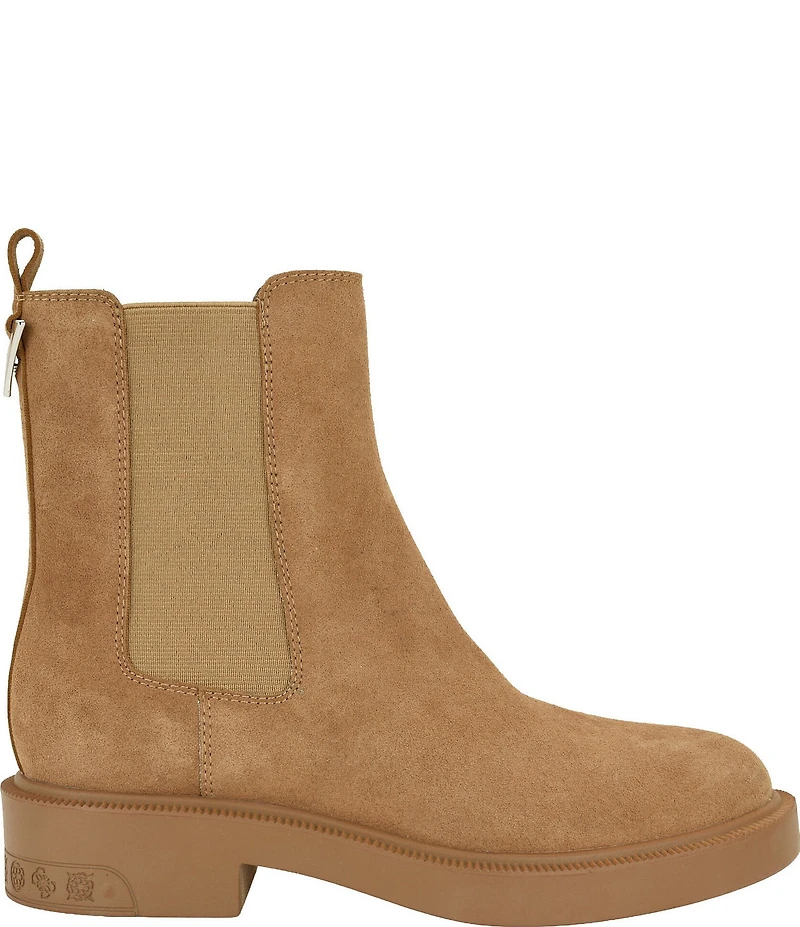 Guess Fynli Suede Mid Calf Chelsea Boots