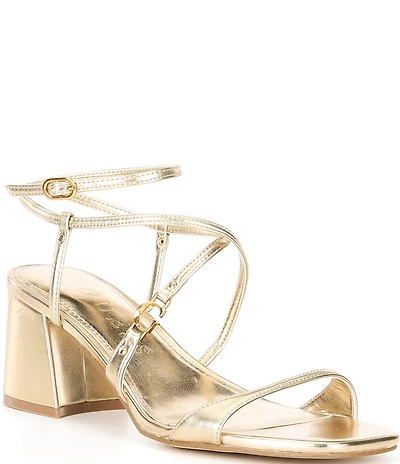 Guess Galeon Metallic Strappy Dress Sandals