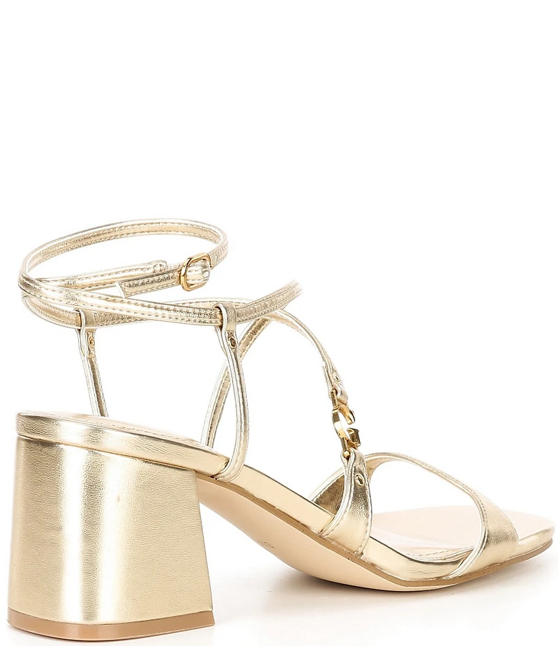 Guess Galeon Metallic Strappy Dress Sandals