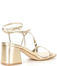 Guess Galeon Metallic Strappy Dress Sandals