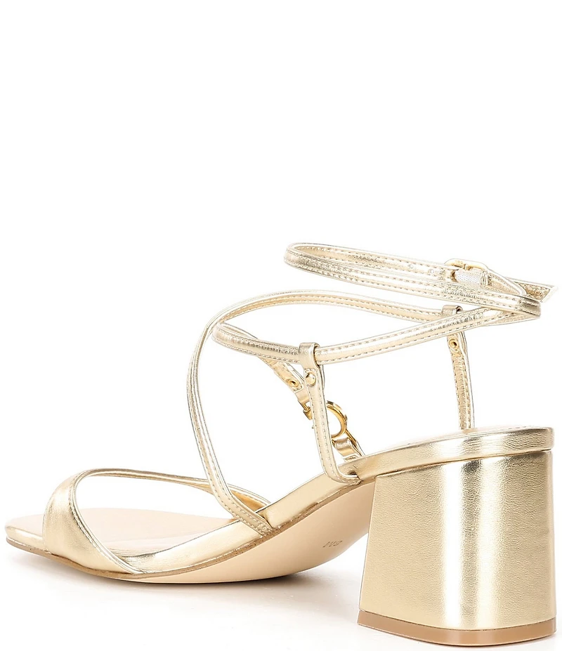 Guess Galeon Metallic Strappy Dress Sandals