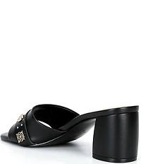 Guess Gauri Leather Block Heel Sandals