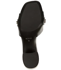 Guess Gauri Leather Block Heel Sandals