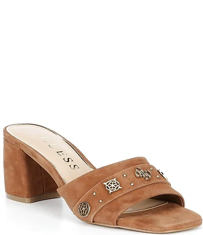 Guess Gauri Suede Block Heel Sandals