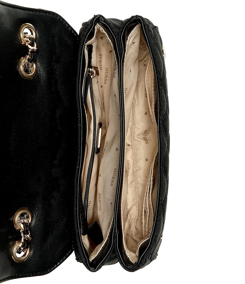 Guess Giully 2 Compartments Convertible Flap Crossbody Bag