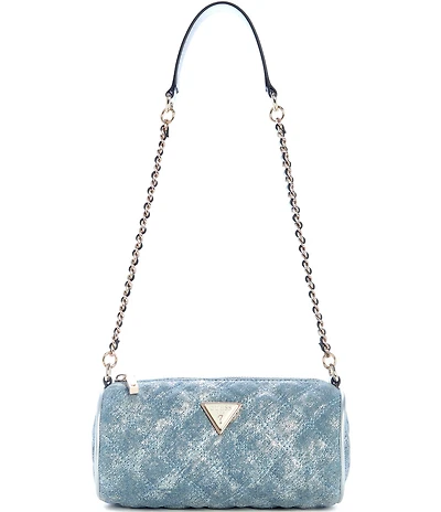 Guess Giully II Denim Mini Barrel Bag