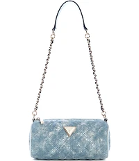 Guess Giully II Denim Mini Barrel Bag