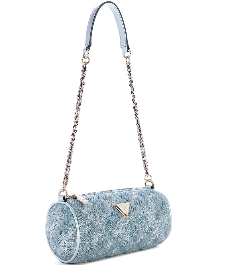 Guess Giully II Denim Mini Barrel Bag