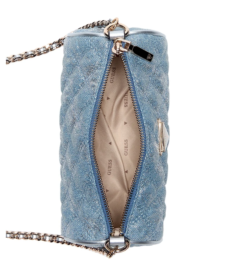 Guess Giully II Denim Mini Barrel Bag