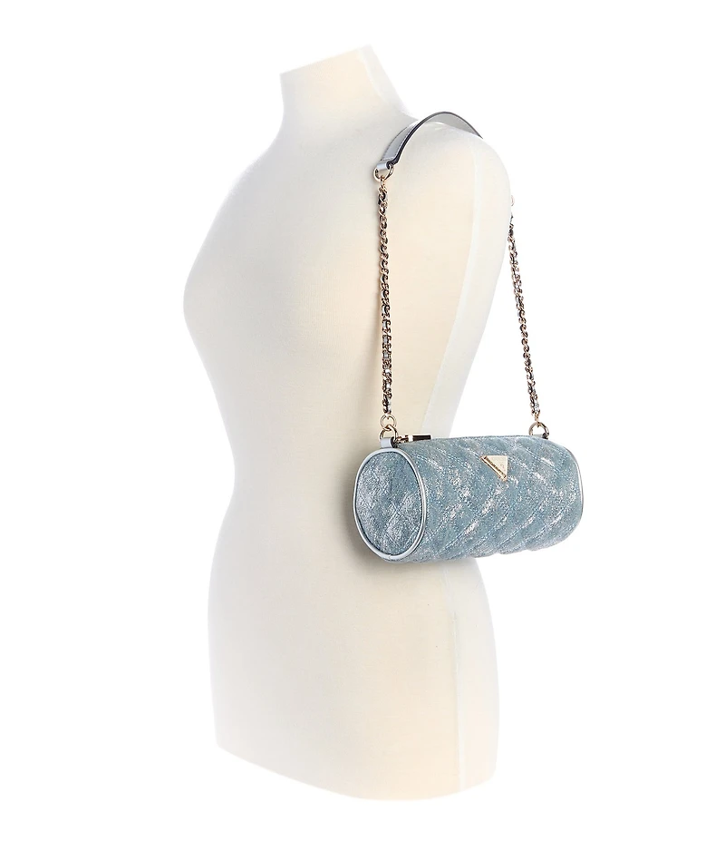Guess Giully II Denim Mini Barrel Bag