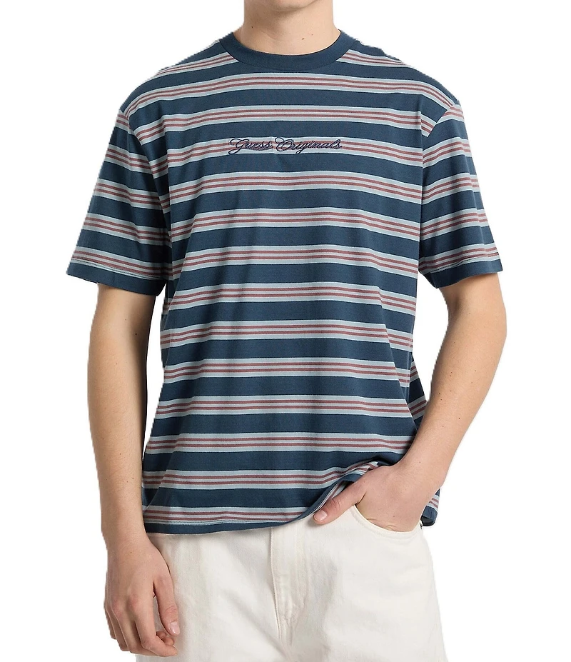 Guess Go Horizontal Stripe Short Sleeve T-Shirt