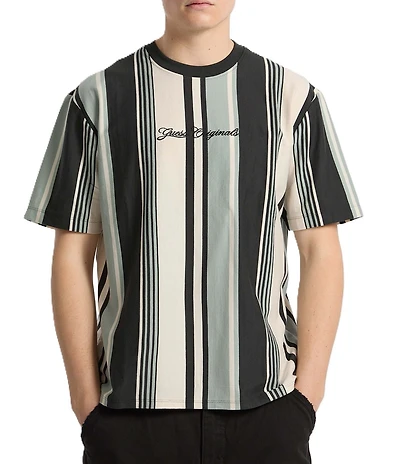 Guess Go Vertical Stripe Short Sleeve T-Shirt