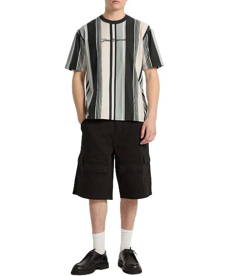 Guess Go Vertical Stripe Short Sleeve T-Shirt