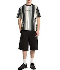 Guess Go Vertical Stripe Short Sleeve T-Shirt
