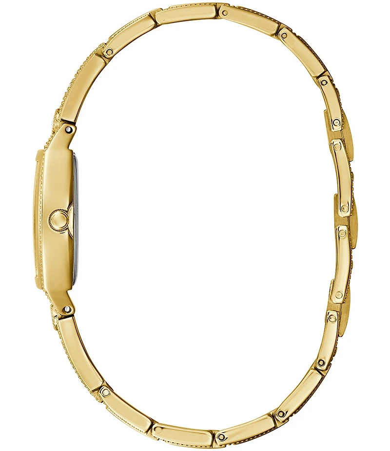 Guess Gold-Tone Crystal Bracelet Watch
