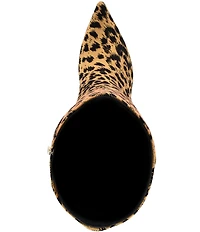 Guess Gressa Leopard Print Pointed Toe Tall Dress Boots