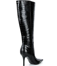 Guess Gressa Shiny Croco Embossed Dress Boots