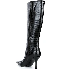 Guess Gressa Shiny Croco Embossed Dress Boots