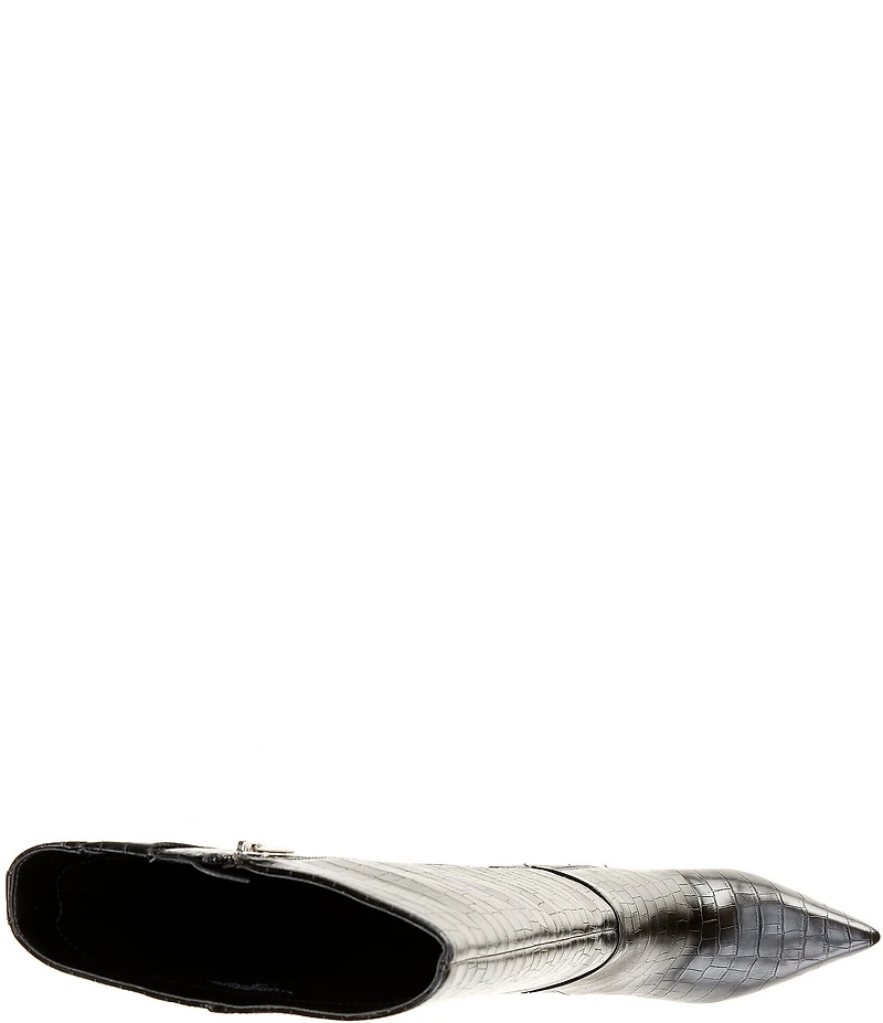 Guess Gressa Shiny Croco Embossed Dress Boots