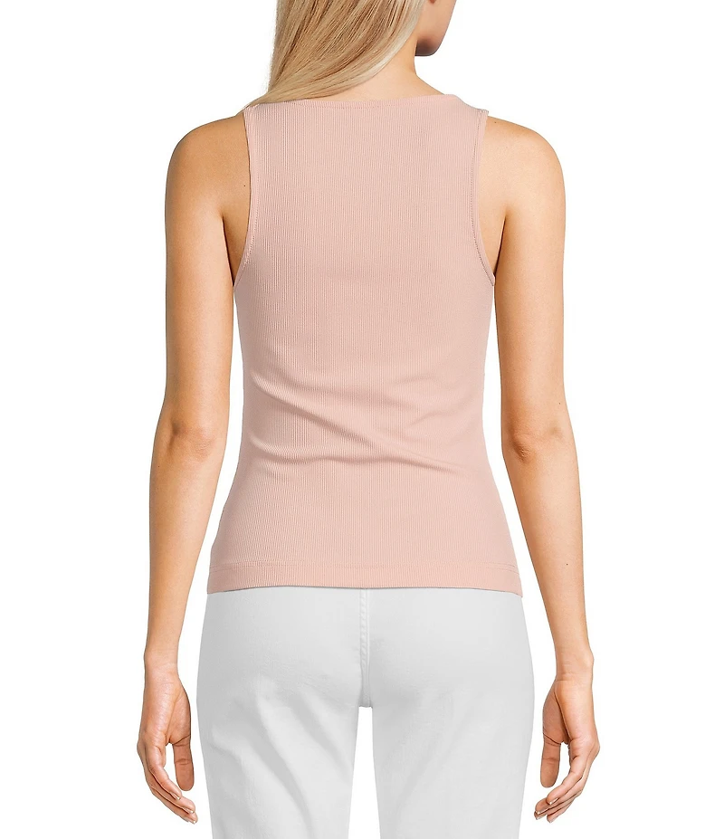 Guess Guendalina Sleeveless Round Neck Rib-Knit Top