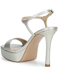 Guess Hendora Metallic Leather Platform Dress Sandals
