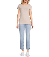 Guess High Rise Straight Leg Denim Mom Jeans