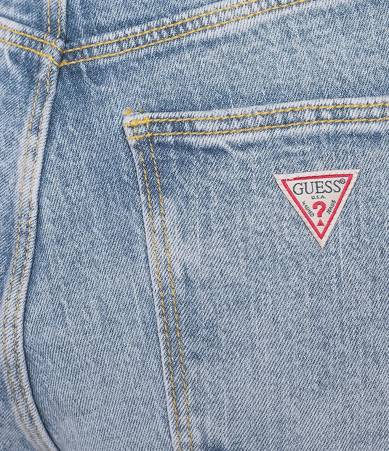 Guess High Rise Straight Leg Denim Mom Jeans