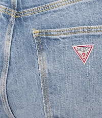 Guess High Rise Straight Leg Denim Mom Jeans