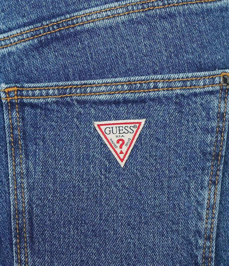 Guess High Rise Straight Leg Denim Mom Jeans