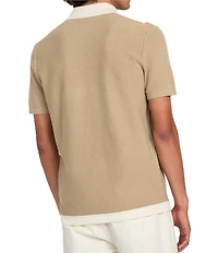 Guess Humphrey Short Sleeve Striped Polo Sweater