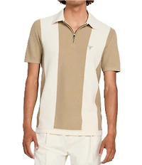 Guess Humphrey Short Sleeve Striped Polo Sweater