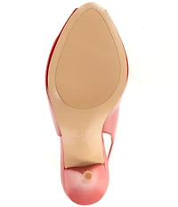 Guess Ilovea Leather Peep Toe Slingback Pumps