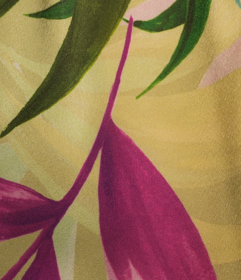 Guess Ines Coordinating Satin Tropical Print Wide Leg Joggers
