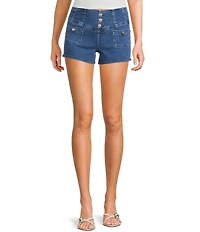 Guess Janna High Rise Denim Shorts