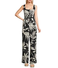 Guess Jemma Tropical Printed Sleeveless Linen Blend Coordinating Top