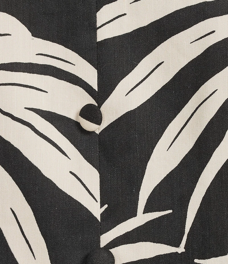 Guess Jemma Tropical Printed Sleeveless Linen Blend Coordinating Top