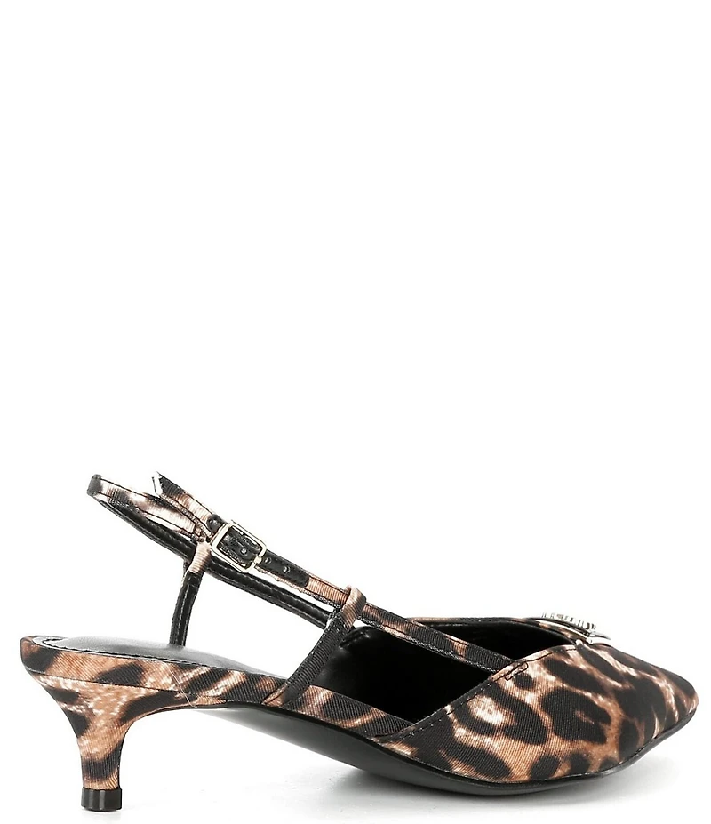 Guess Jesson3 Leopard Print Slingback Pumps