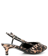 Guess Jesson3 Leopard Print Slingback Pumps