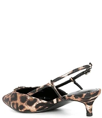 Guess Jesson3 Leopard Print Slingback Pumps