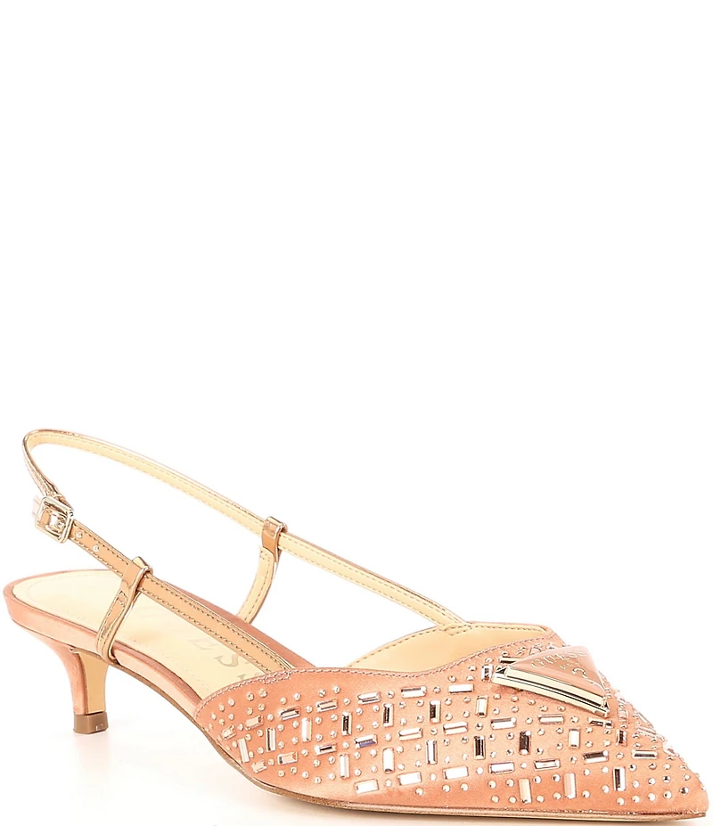 Guess Jessyn Rhinestone Slingback Dress Pumps