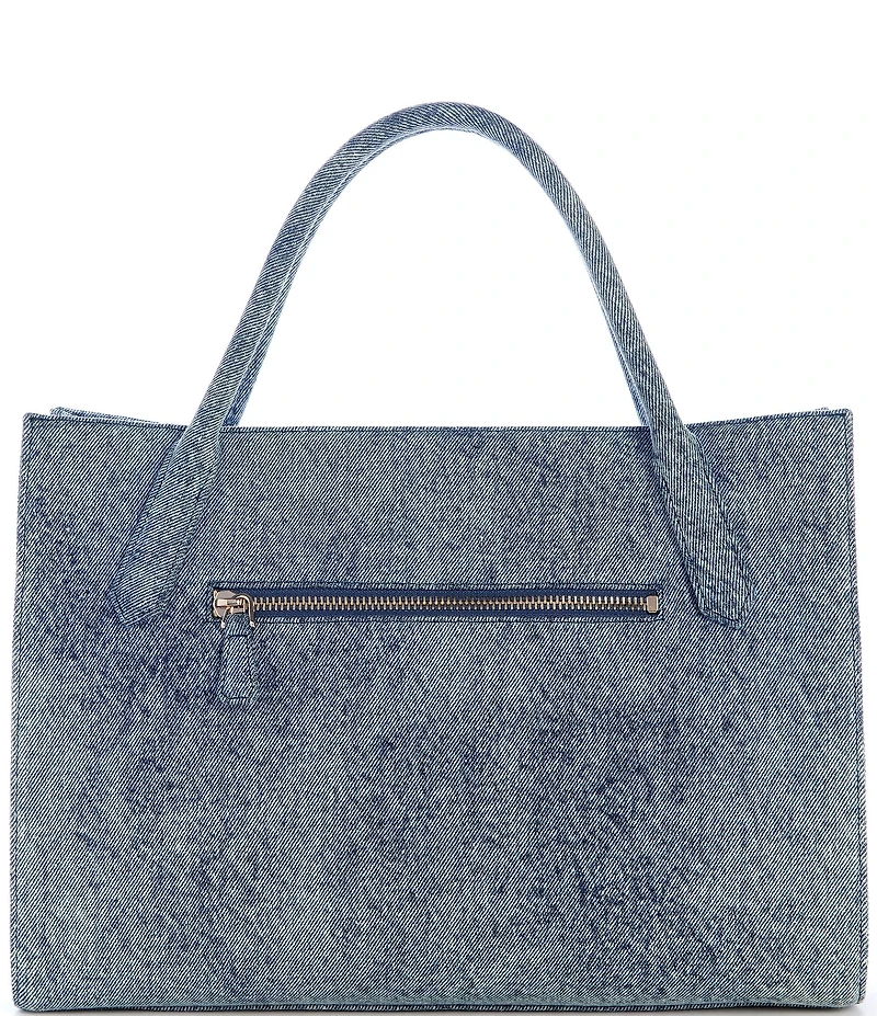 Guess Jodi Washed Denim Logo Tote Bag