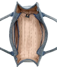 Guess Jodi Washed Denim Logo Tote Bag