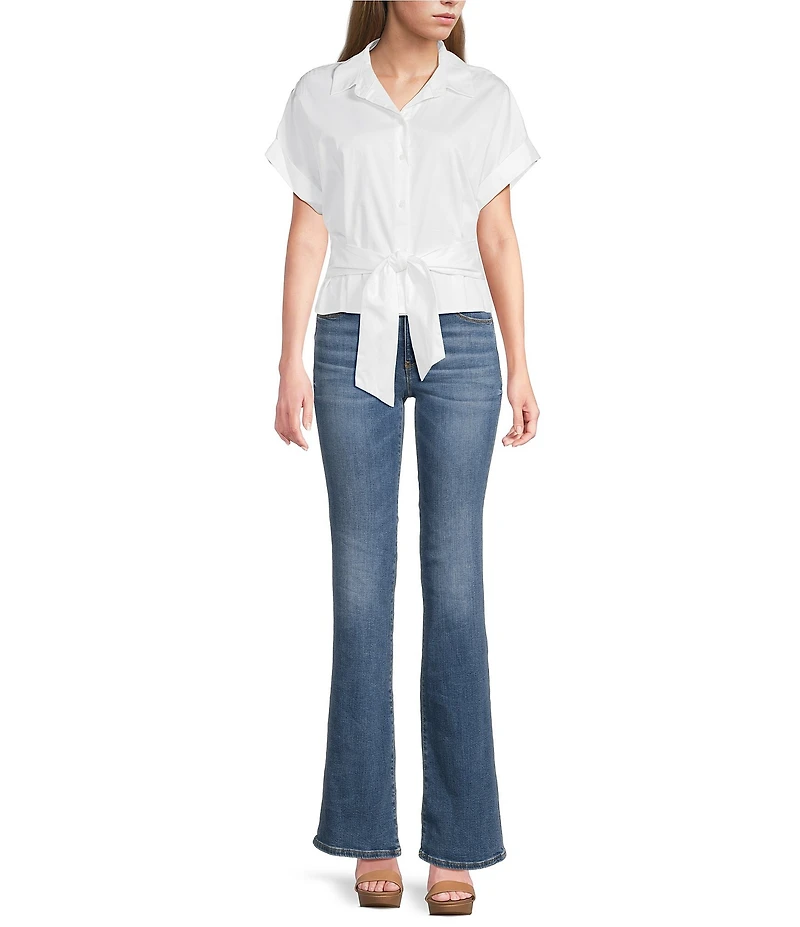 Guess Julie Short Sleeve Tie Front Shirt