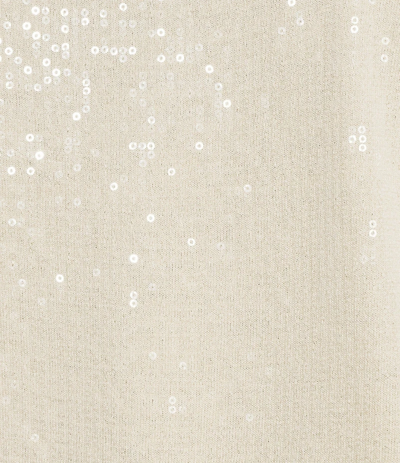 Guess Juniper Short Sleeve Sequin Embellished Crepe Sweater