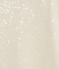 Guess Juniper Short Sleeve Sequin Embellished Crepe Sweater