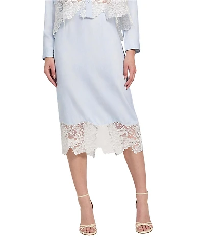 Guess Lana Lace Trimmed Midi Skirt