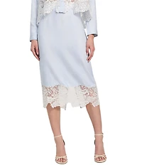 Guess Lana Lace Trimmed Midi Skirt