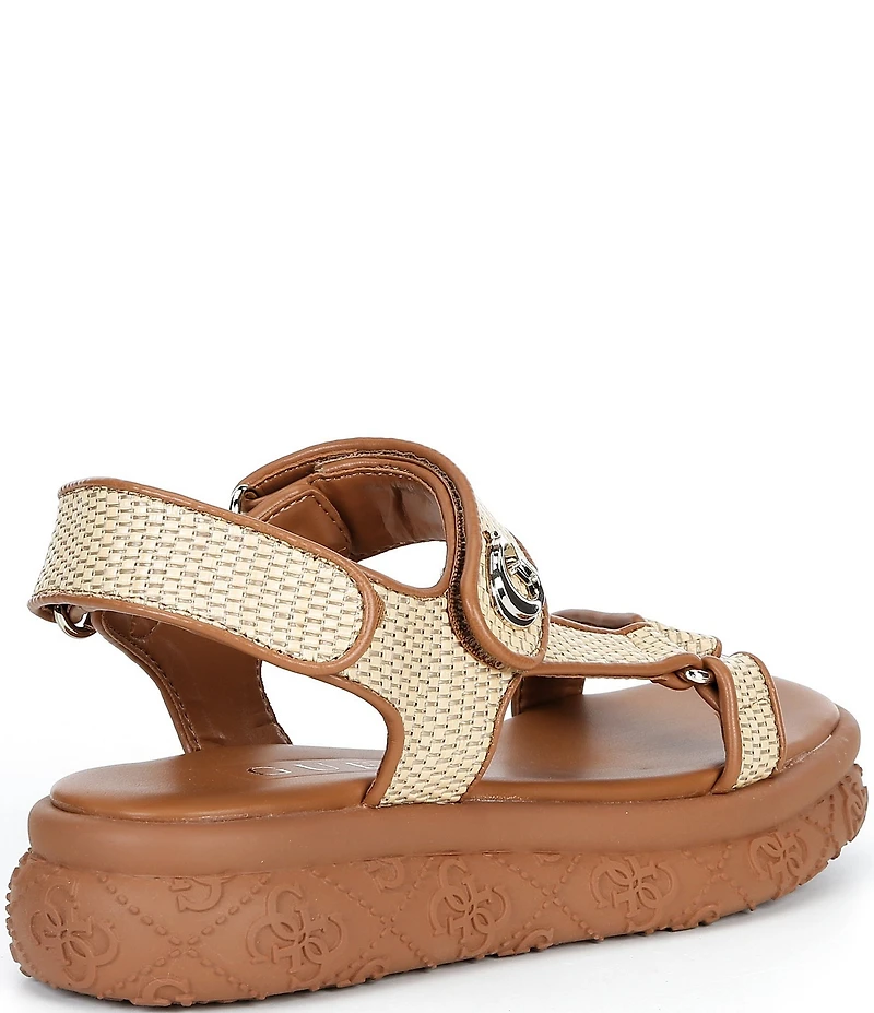 Guess Lanara Raffia Platform Sandals