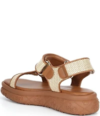 Guess Lanara Raffia Platform Sandals