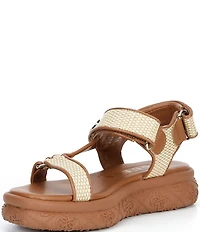 Guess Lanara Raffia Platform Sandals